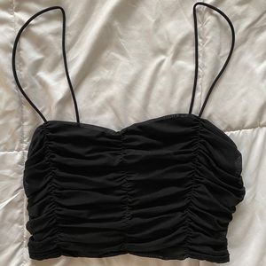 Princess Polly Black Ruffle Top